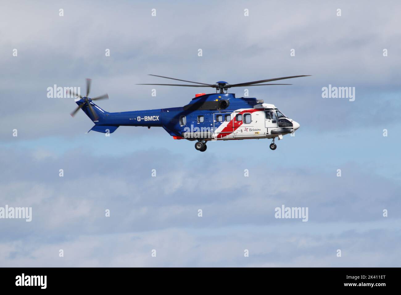 Bristow Helicopters As332L Super Puma Aberdeen International Airport Foto Stock