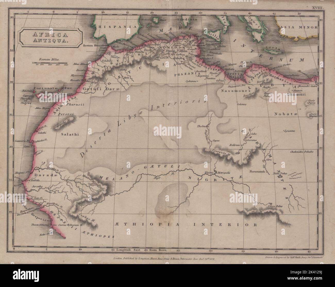 Africa antiqua Cartografica. Mappe. 1821. Schomburg Center for Research in Black Culture, Jean Blackwell Hutson Research and Reference Division. Africa, Nord-Ovest , Mappe Foto Stock