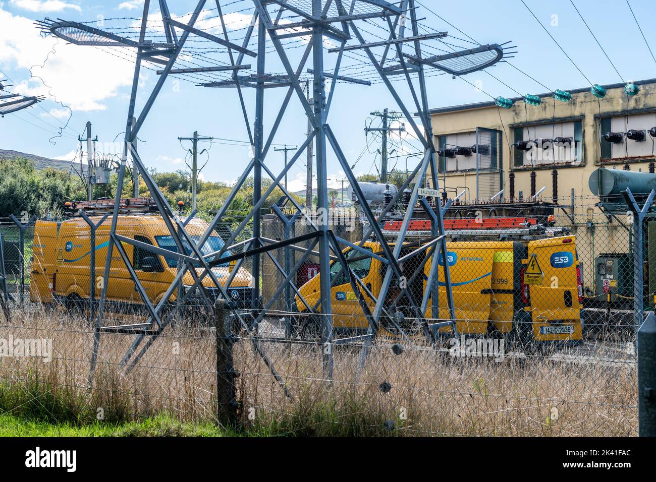 Bantry, West Cork, Irlanda. 29th Set, 2022. Molte imprese, negozi e case sono senza potere a Bantry oggi, a causa di ESB 'essenziale' lavori su Bantry Substation. Circa 1.700 clienti sono interessati dall'interruzione di corrente, che ESB ha dichiarato durerà fino al 5,30pm di oggi. Credit: AG News/Alamy Live News Foto Stock