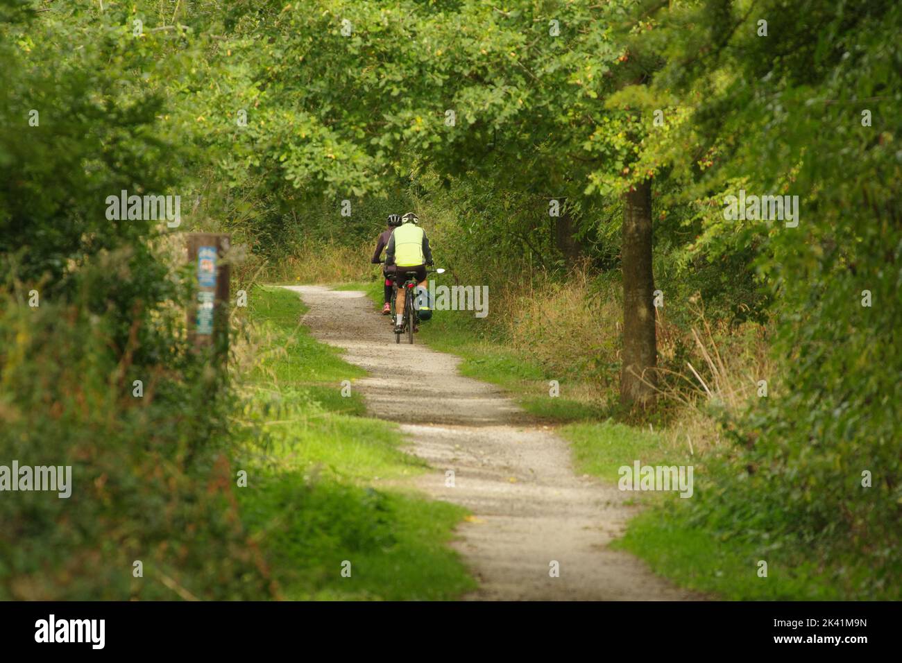 Ciclisti sulla pista ciclabile Lias line Foto Stock