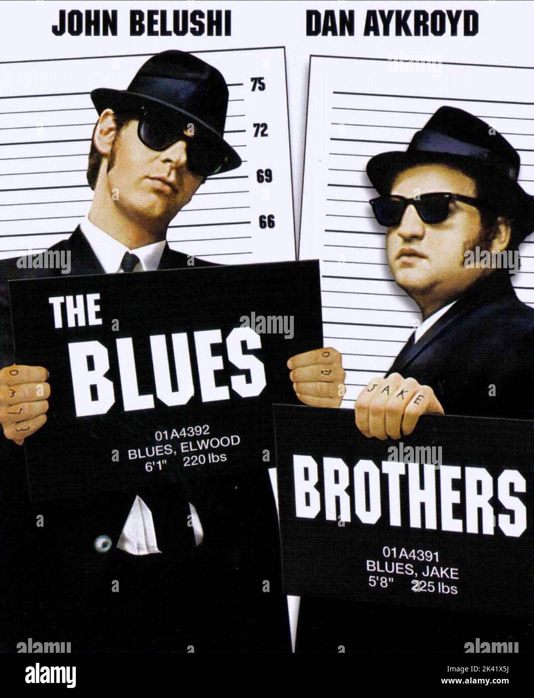 The Blues Brothers 1980. Il poster dei Blues Brothers. DaN Aykroyd e John Belushi Foto Stock