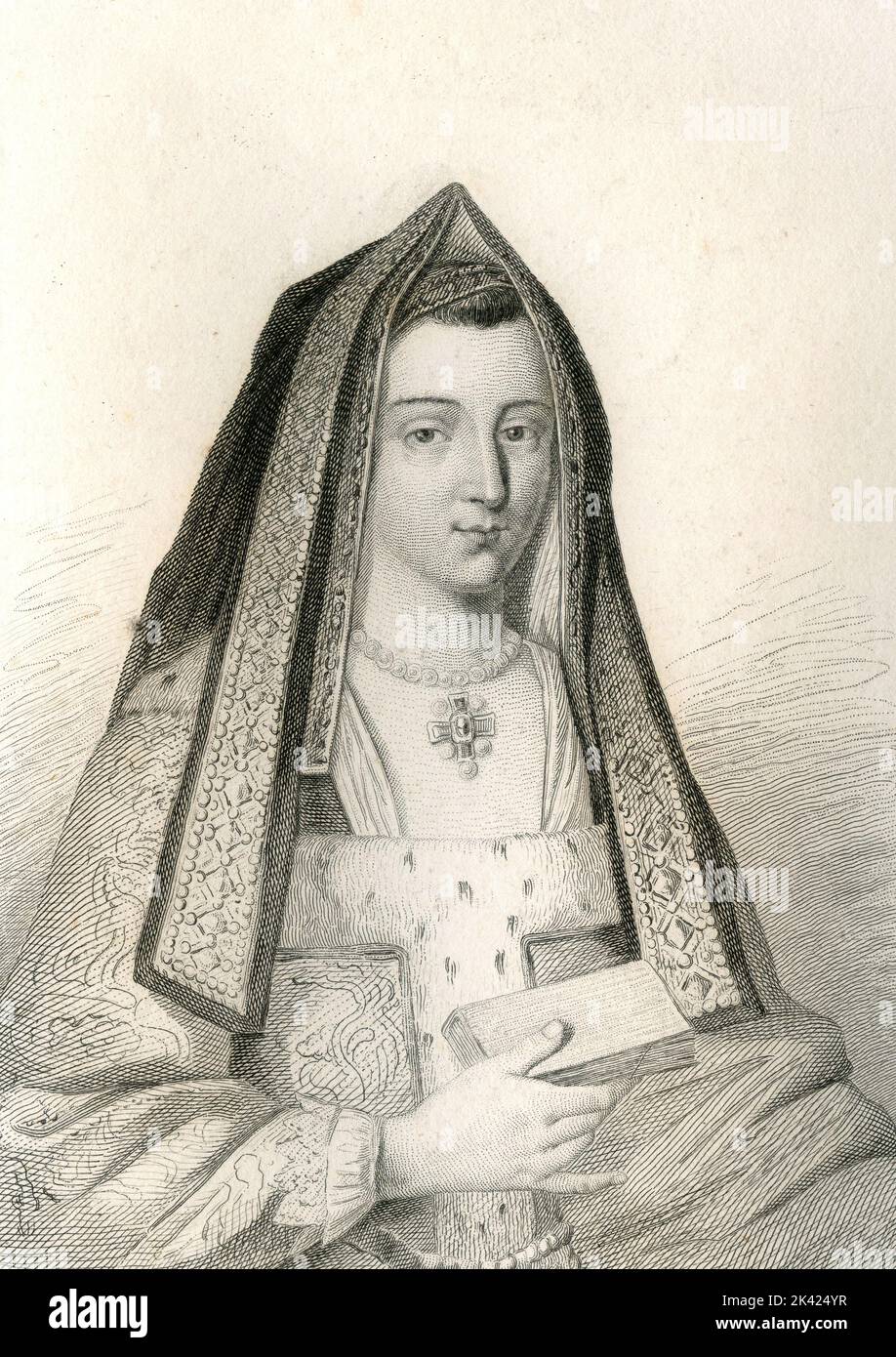 Ritratto di Marie de Montauban, figlia dell'Ammiraglio de Moutauban, 1800 ca. Foto Stock