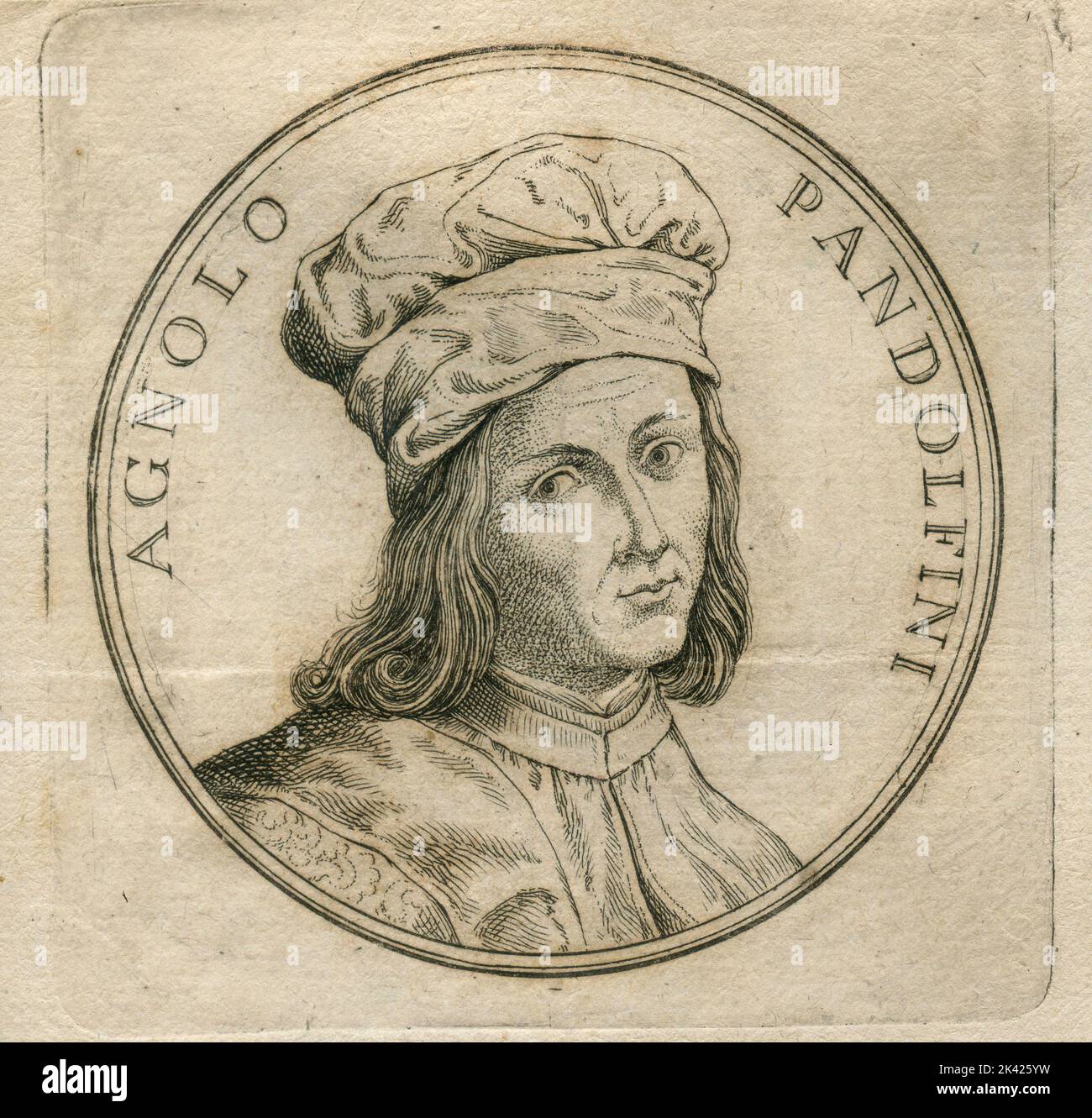 Ritratto dello statista italiano Agnolo Pandolfini, 1700 ca. Foto Stock