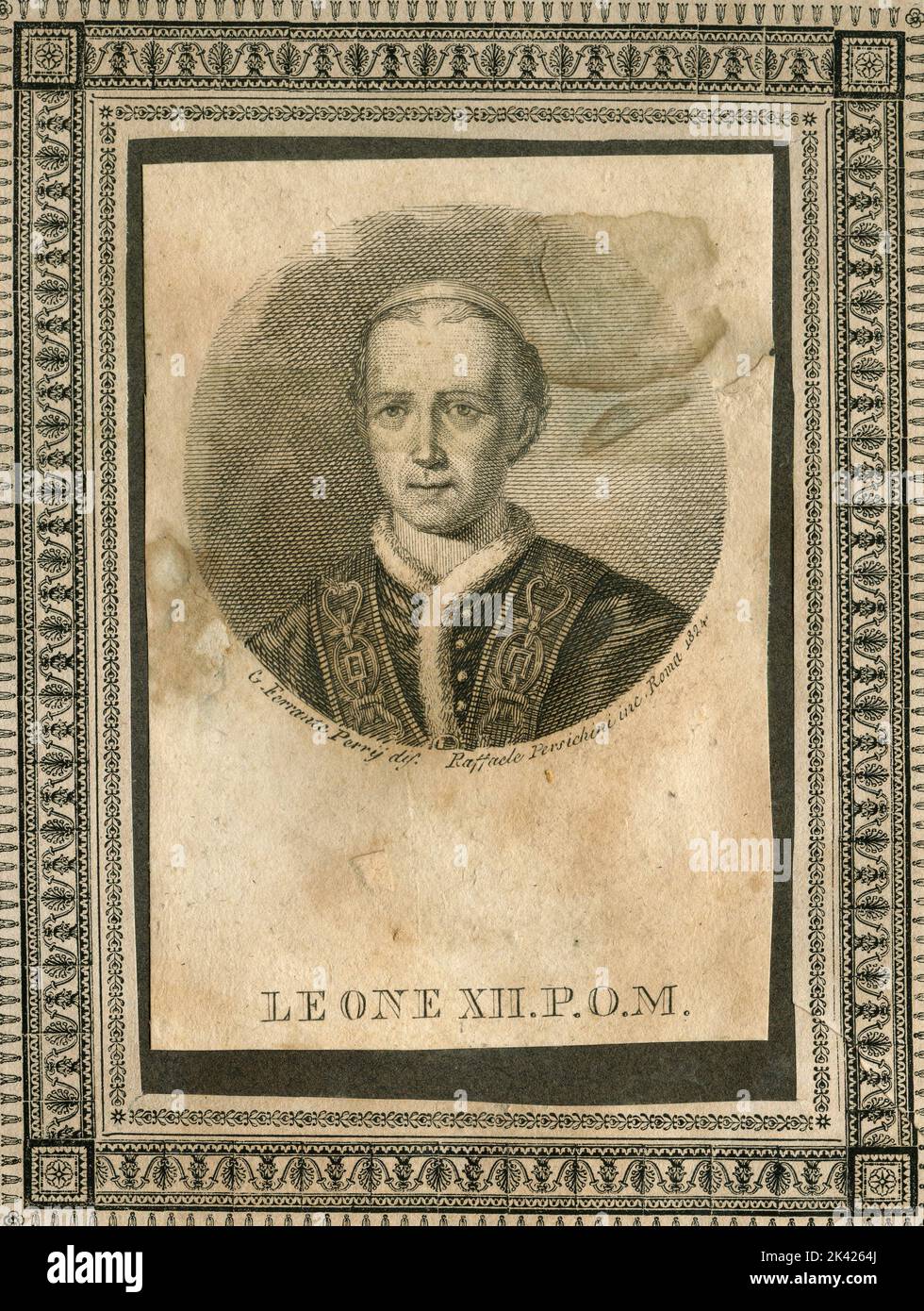 Ritratto di Papa Leone XII, 1700 ca. Foto Stock