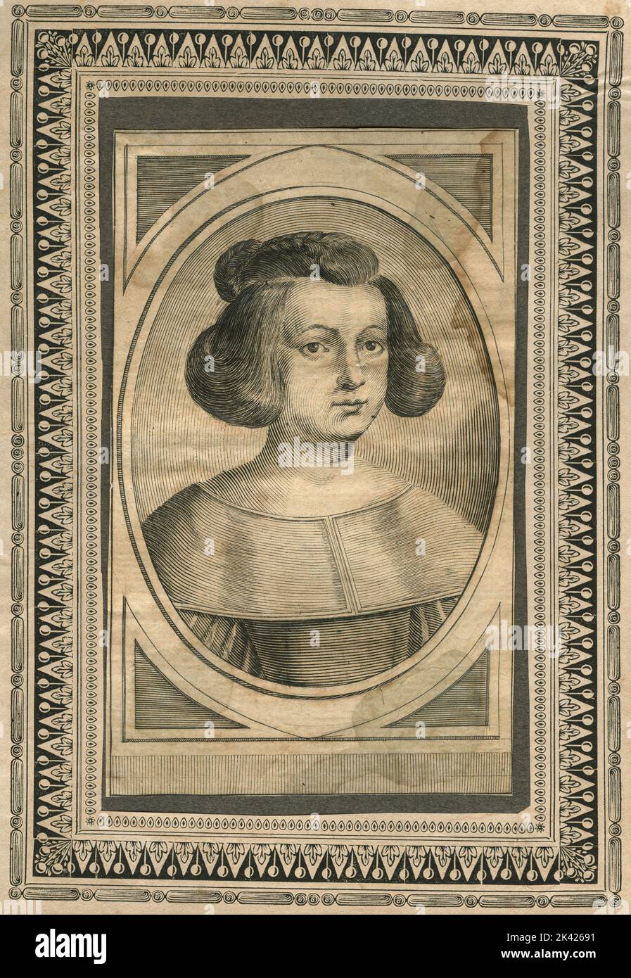 Ritratto della regina francese Maria de' Medici, 1700 ca. Foto Stock