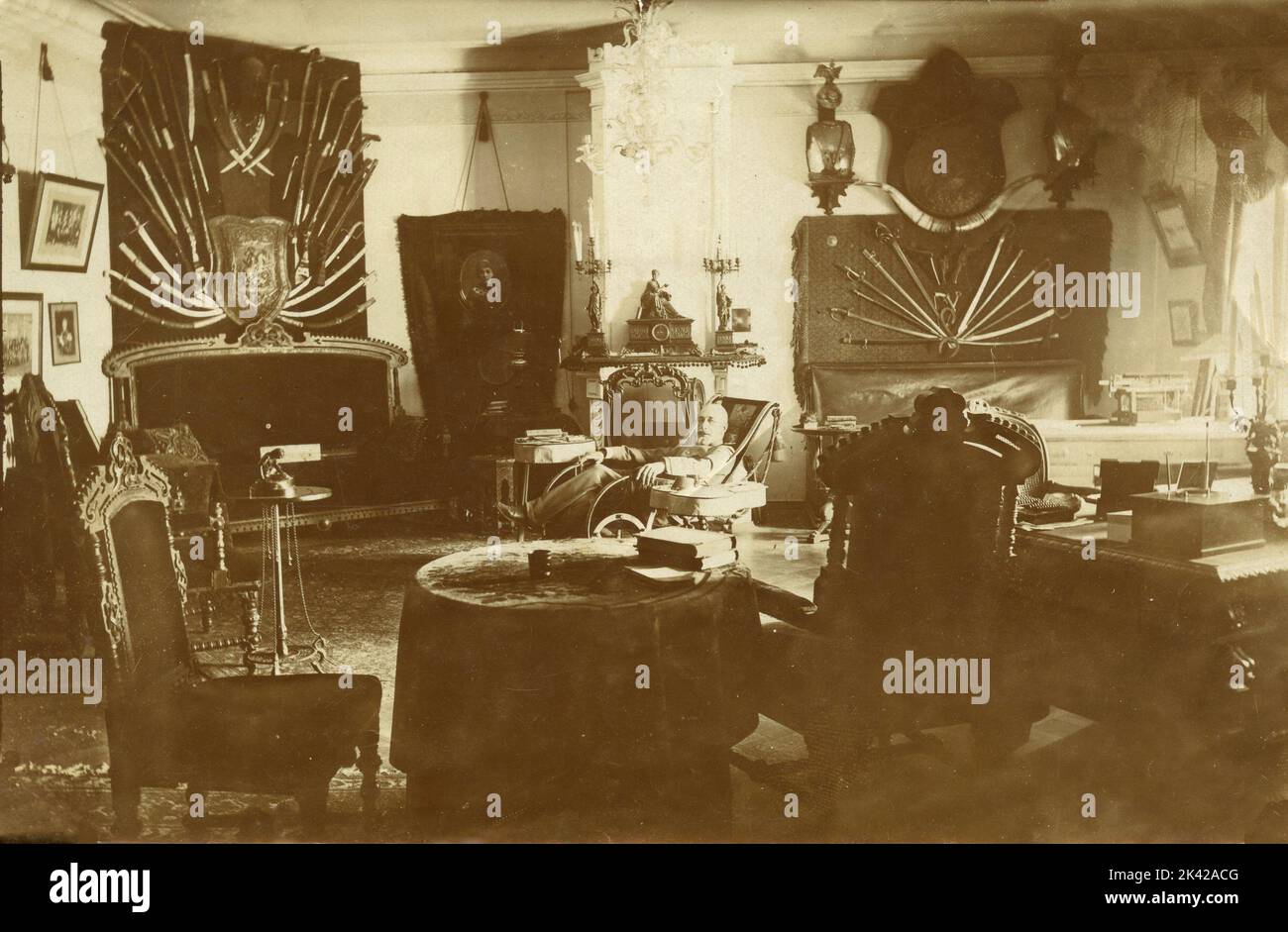 Ufficio generale di Cavalleria in pensione, Francia 1890s Foto Stock