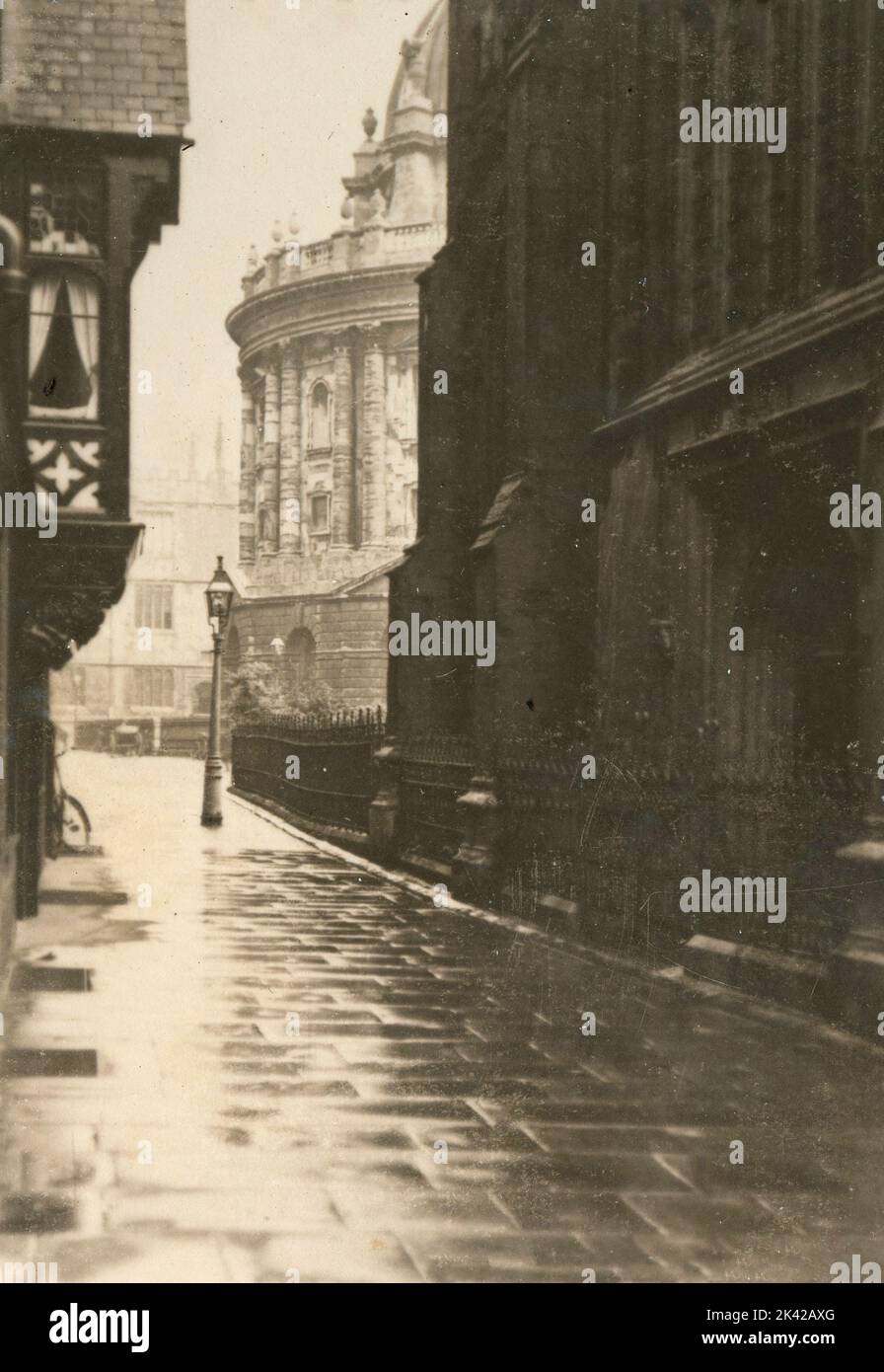 Vista di St. Mary's Entry, Oxford, Regno Unito 1930s Foto Stock