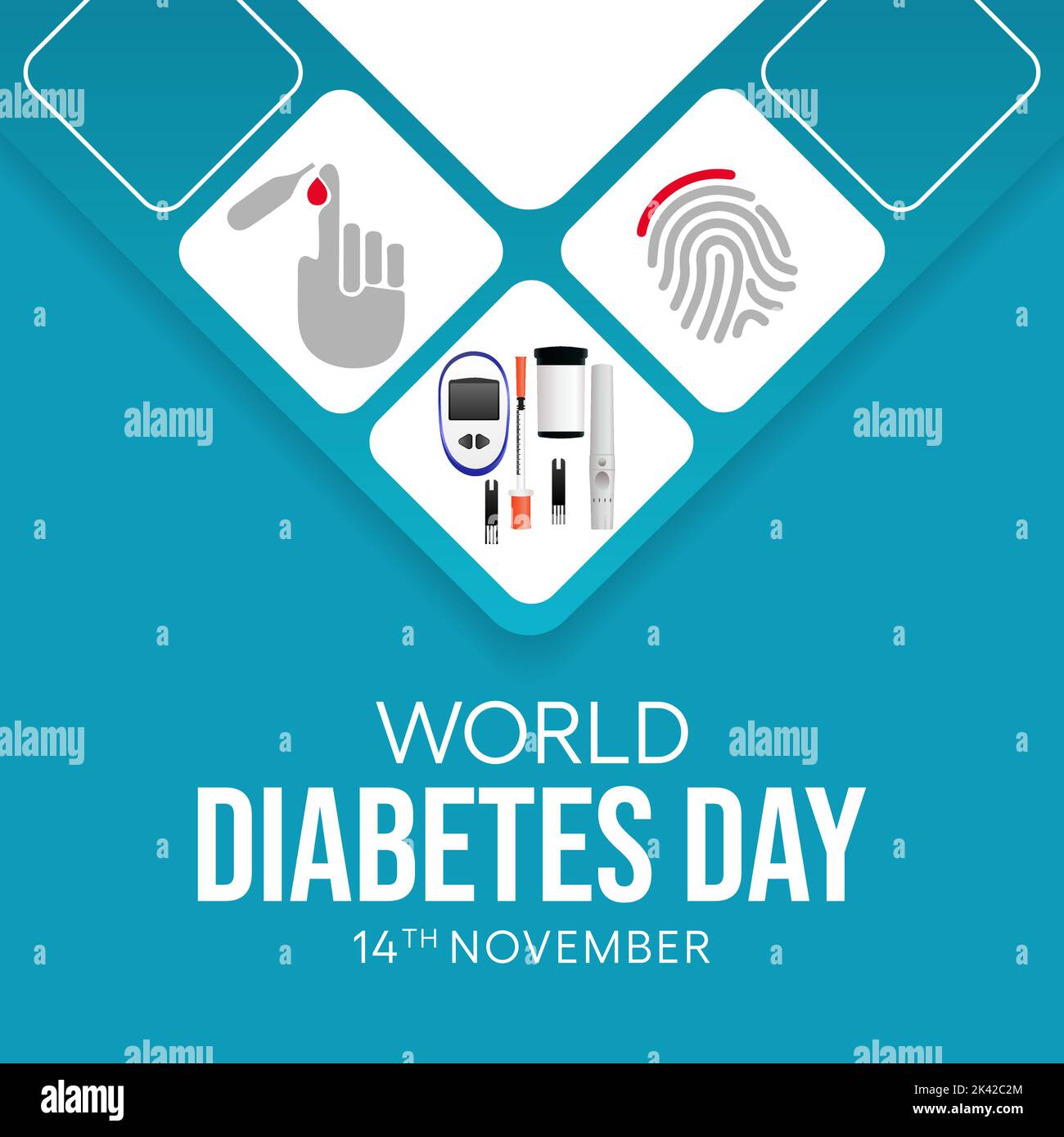 La Giornata Mondiale del diabete si osserva ogni anno il 14 novembre Illustrazione Vettoriale
