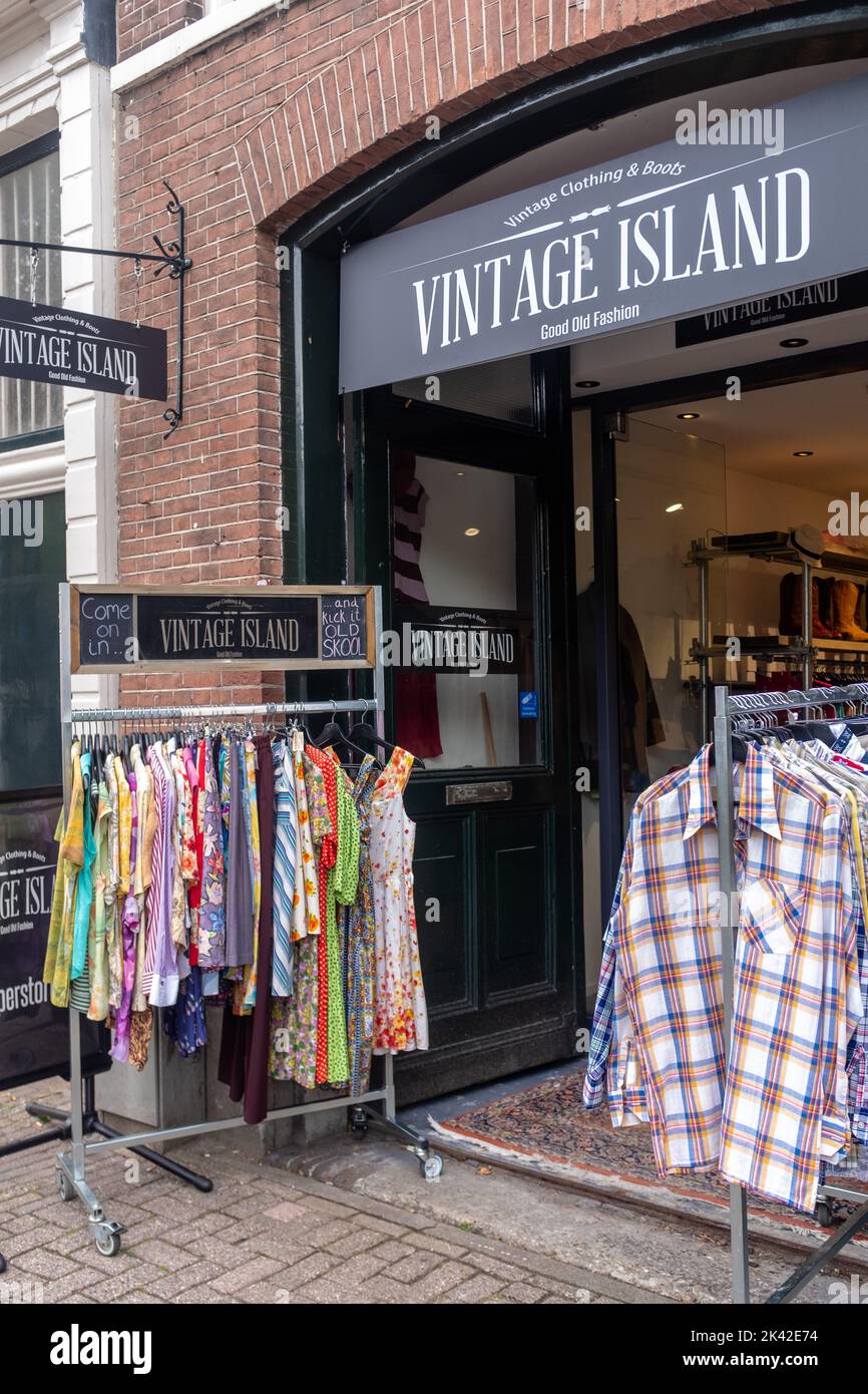 Vintage Clothes Shop, Amsterdam, Paesi Bassi Foto Stock