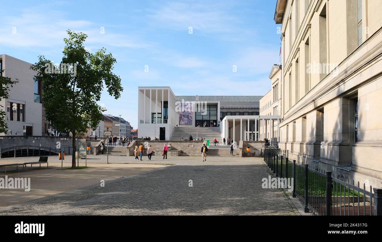Berlino, Germania, 23 settembre 2022, vista dal Lustgarten alla Galleria James Simon Foto Stock
