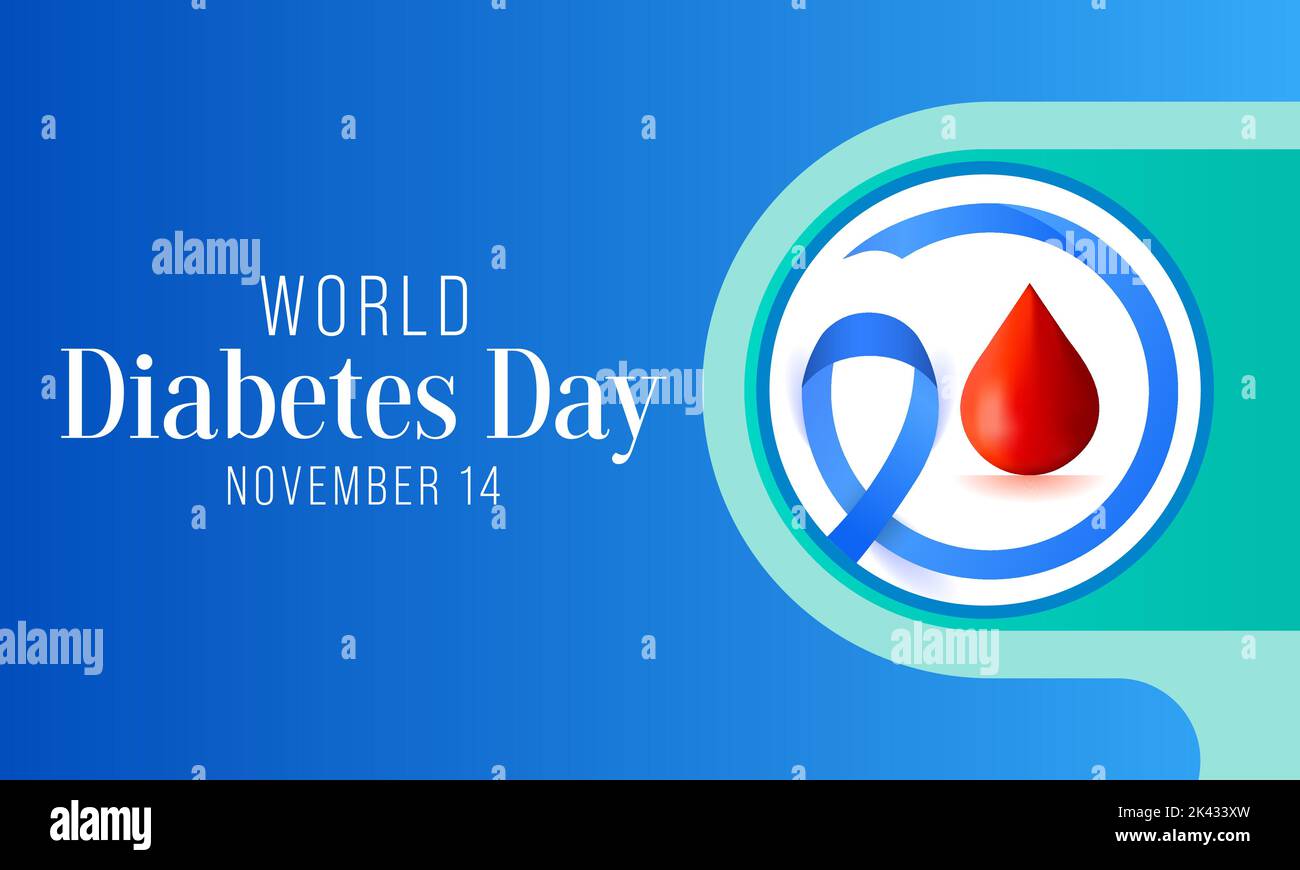 La Giornata Mondiale del diabete si osserva ogni anno il 14 novembre Illustrazione Vettoriale