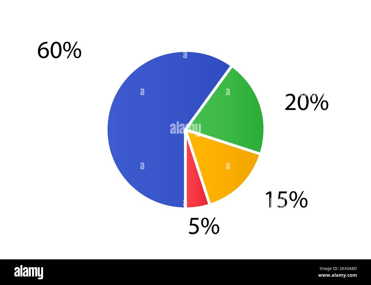 Diagramma del ciclo per i dati infografici. Il grafico vettoriale può essere utilizzato per grafici, rapporti, presentazioni, brochure, web design. Grafico a torta. Illustrazione Vettoriale