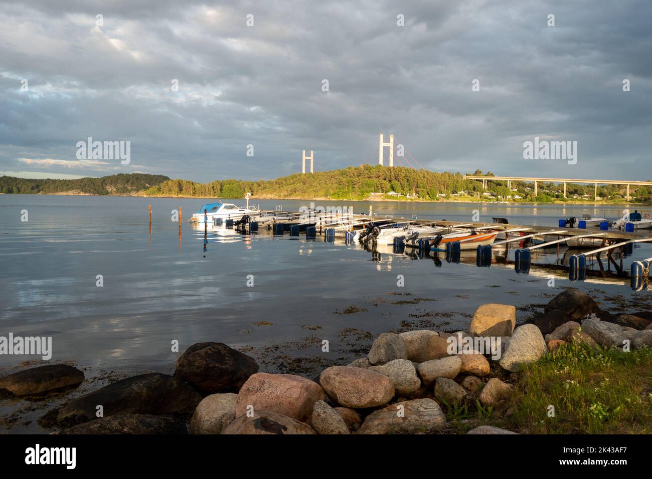 Famoso ponte Tjornbron in Svezia Foto Stock