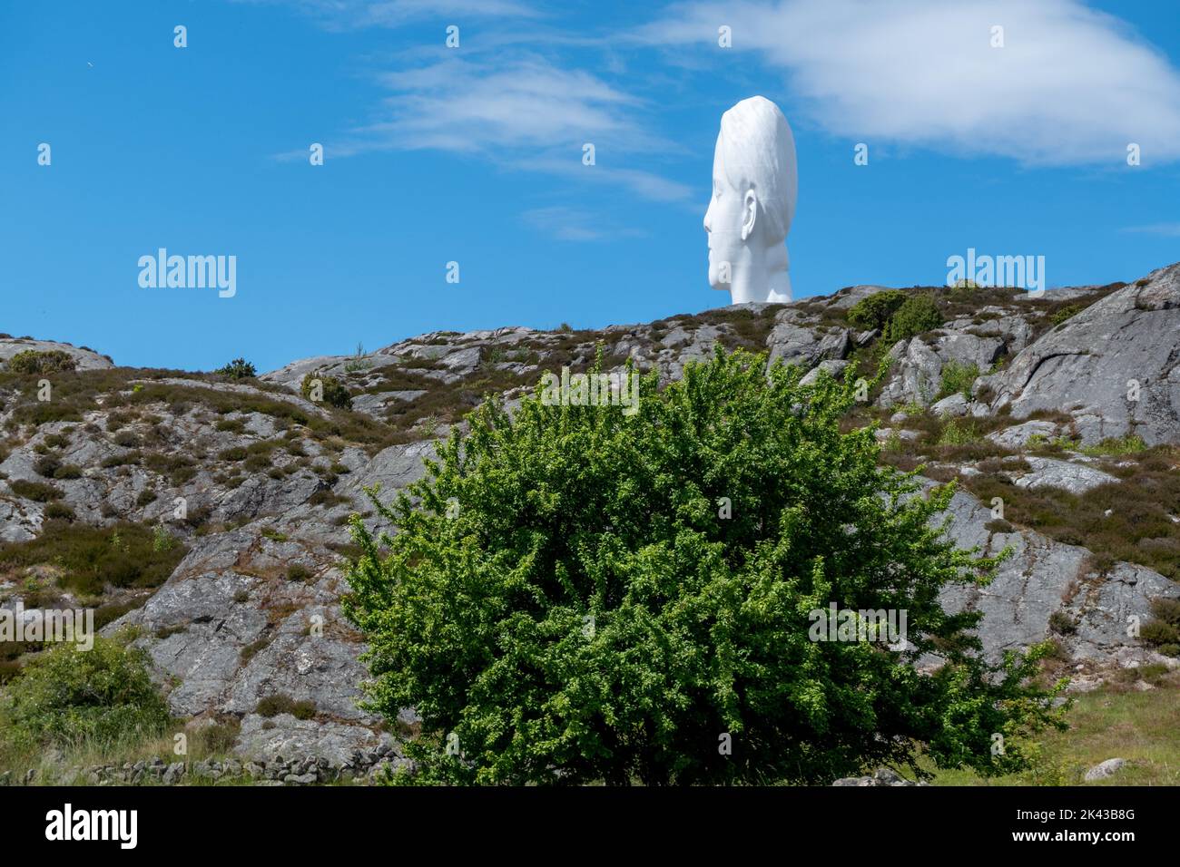 'Anna' di Jaume Plensa al Pilane Sculptures 2022 in Svezia Foto Stock