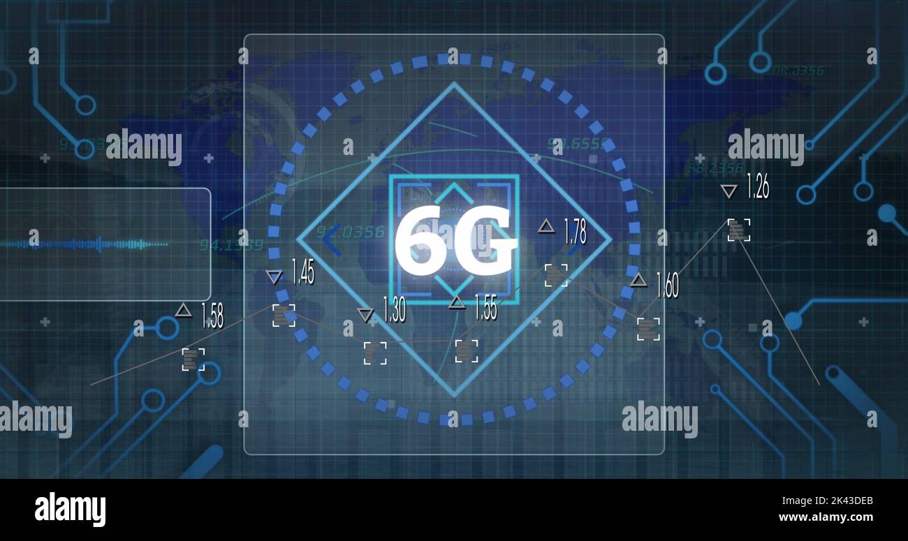 Immagine dell'elaborazione di dati con oltre 6g testo Foto Stock