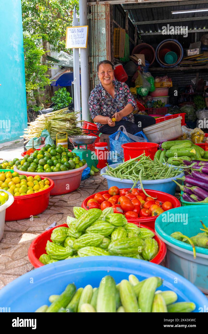 My Tho, Tien Giang provincia, il Delta del Mekong, Vietnam Foto Stock