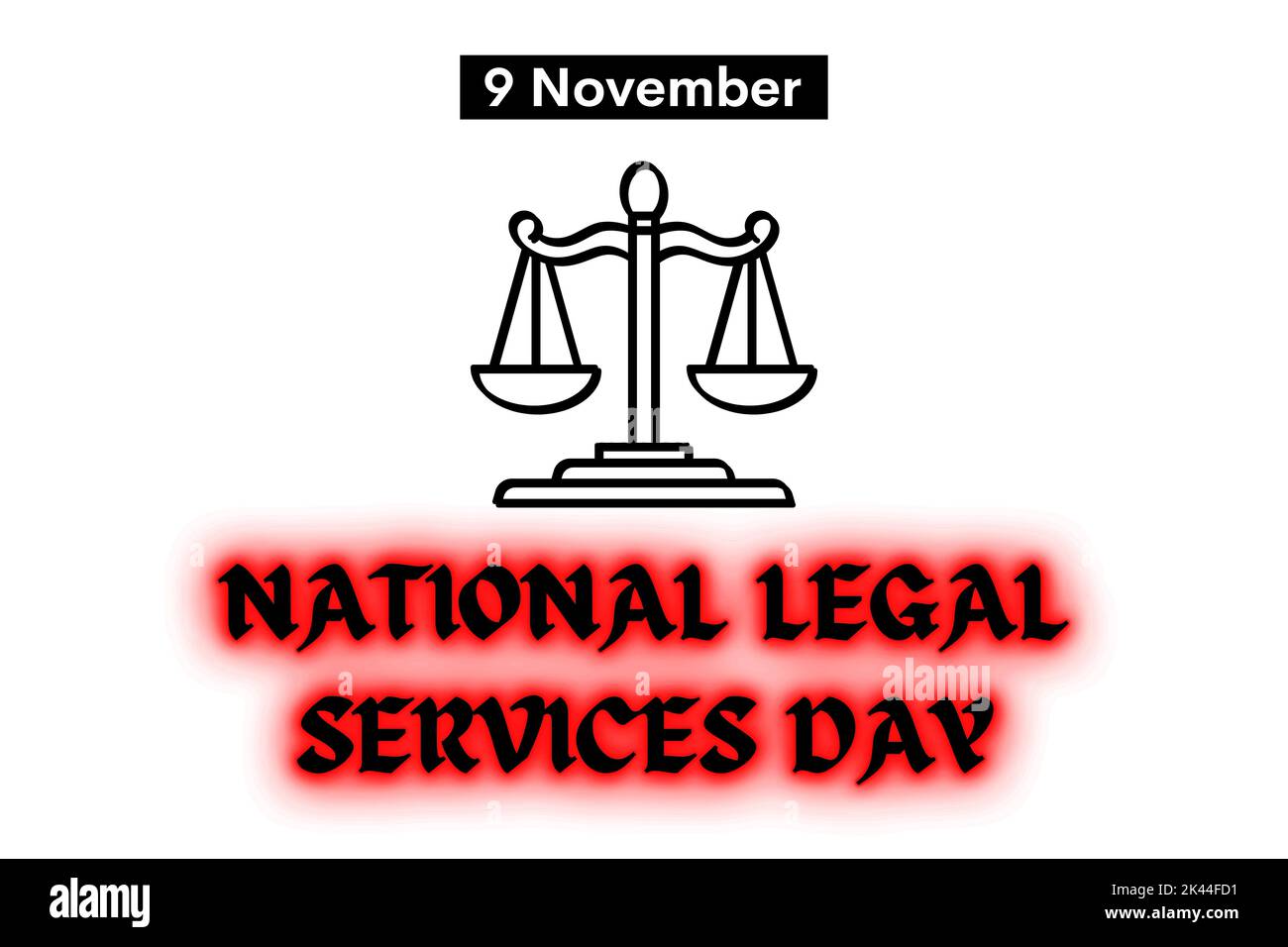 9 novembre giornata nazionale del servizio giuridico Foto Stock