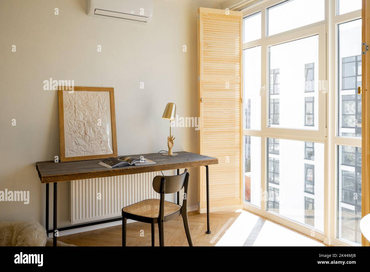 Ambiente di lavoro accogliente a casa Foto Stock