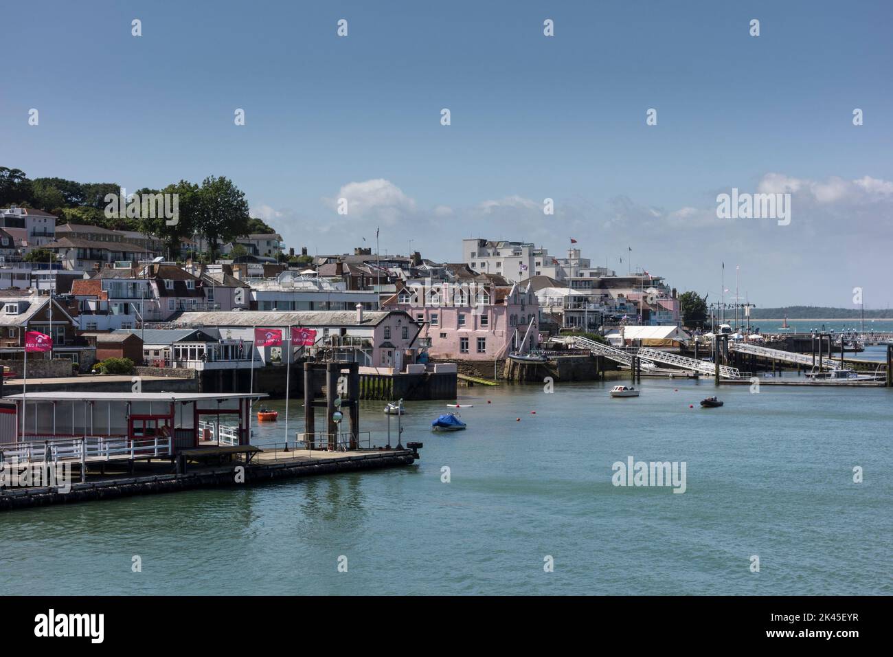 Vista di East Cowes, Isola di Wight, Regno Unito Foto Stock