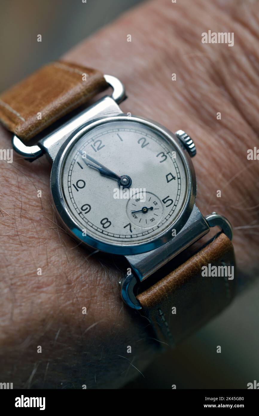 l'orologio da guida specializzato vintage 1930 è un vecchio stile Foto Stock