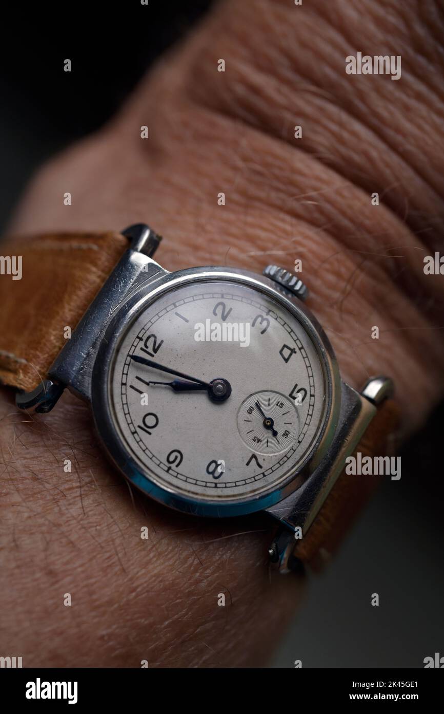 orologio da guida specializzato svizzero vintage 1930 Foto Stock