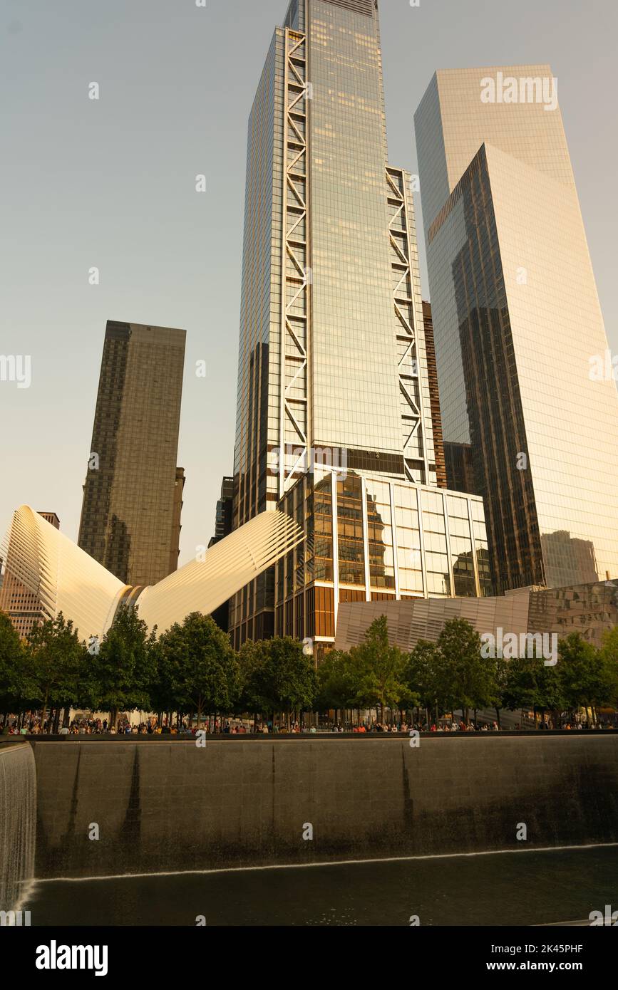 Grattacieli di New york nel quartiere finanziario e degli affari Foto Stock