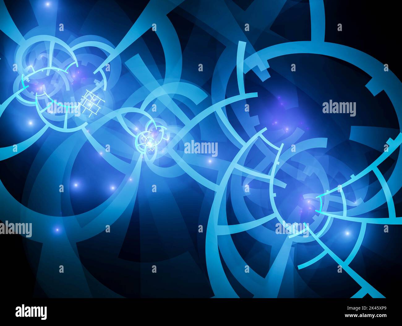 Sfondo digitale astratto. Composizione di curve frattali, grafici frattali. Foto Stock