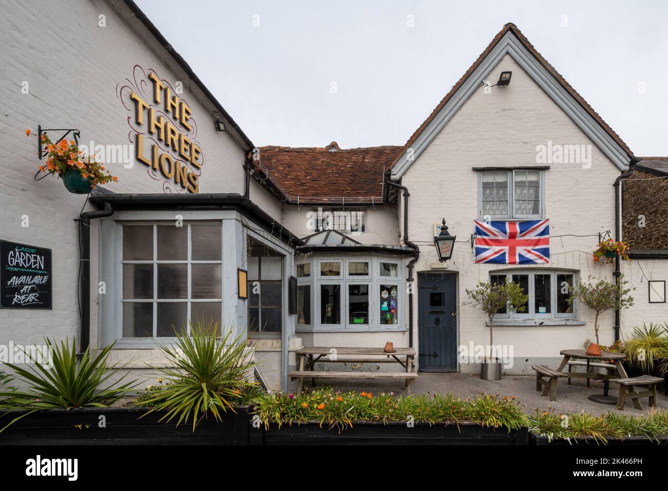Il pub Three Lions a Farncombe, Godalming, Surrey, Inghilterra, Regno Unito Foto Stock