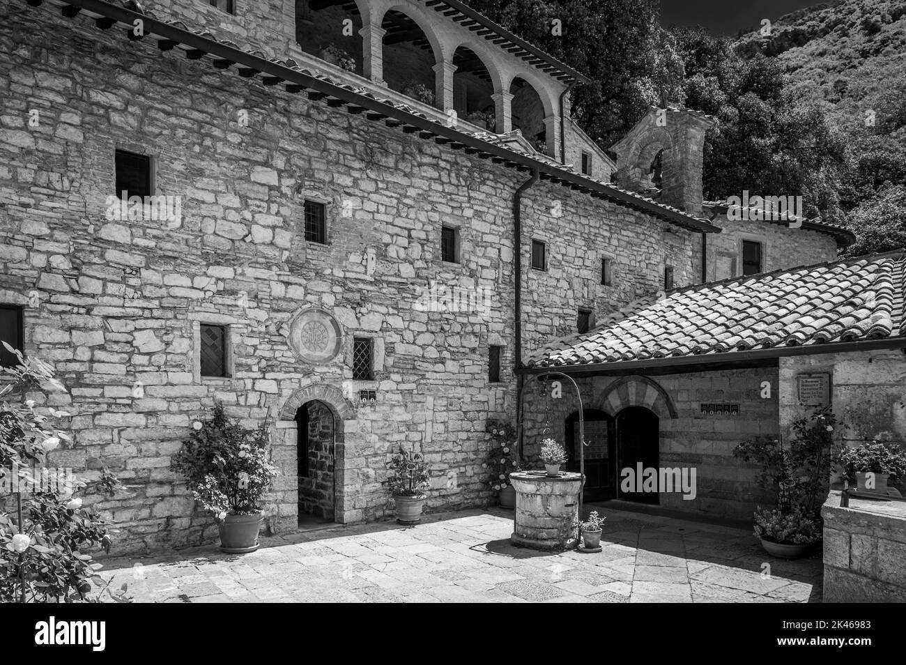 Assisi. Eremo delle prigioni sul Monte Subasio Foto Stock