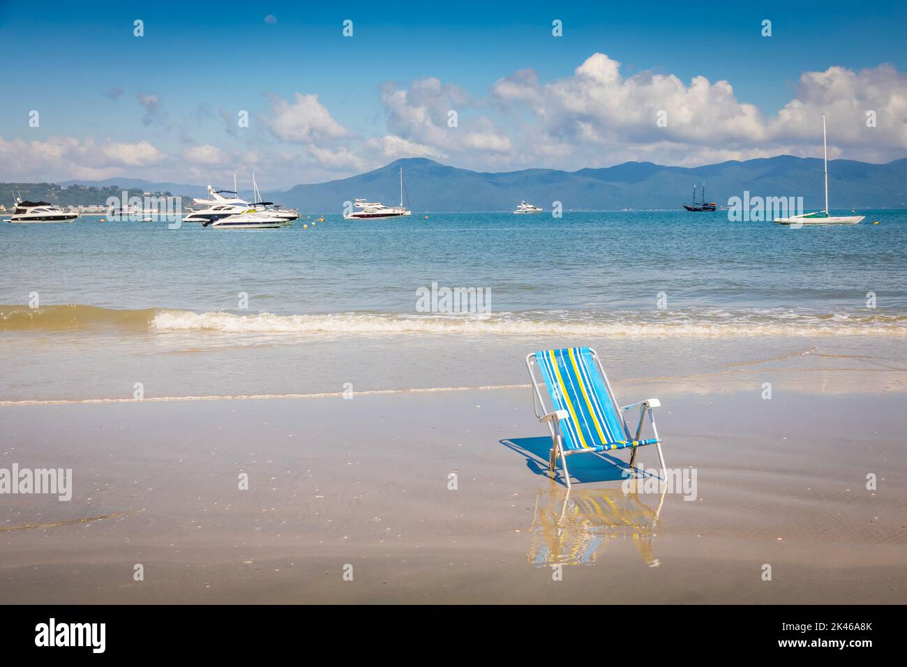 Jurere Beach paesaggio a Florianopolis, Santa Catarina, Sud del Brasile Foto Stock