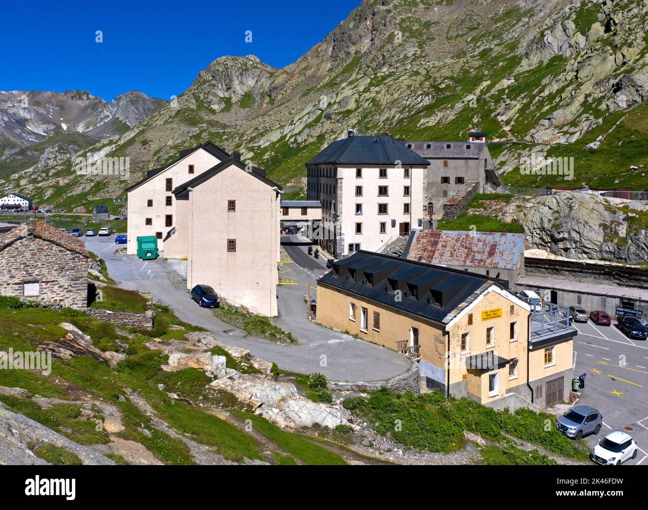 Hospice sul Passo del Gran San Bernardo, Vallese, Svizzera Foto Stock
