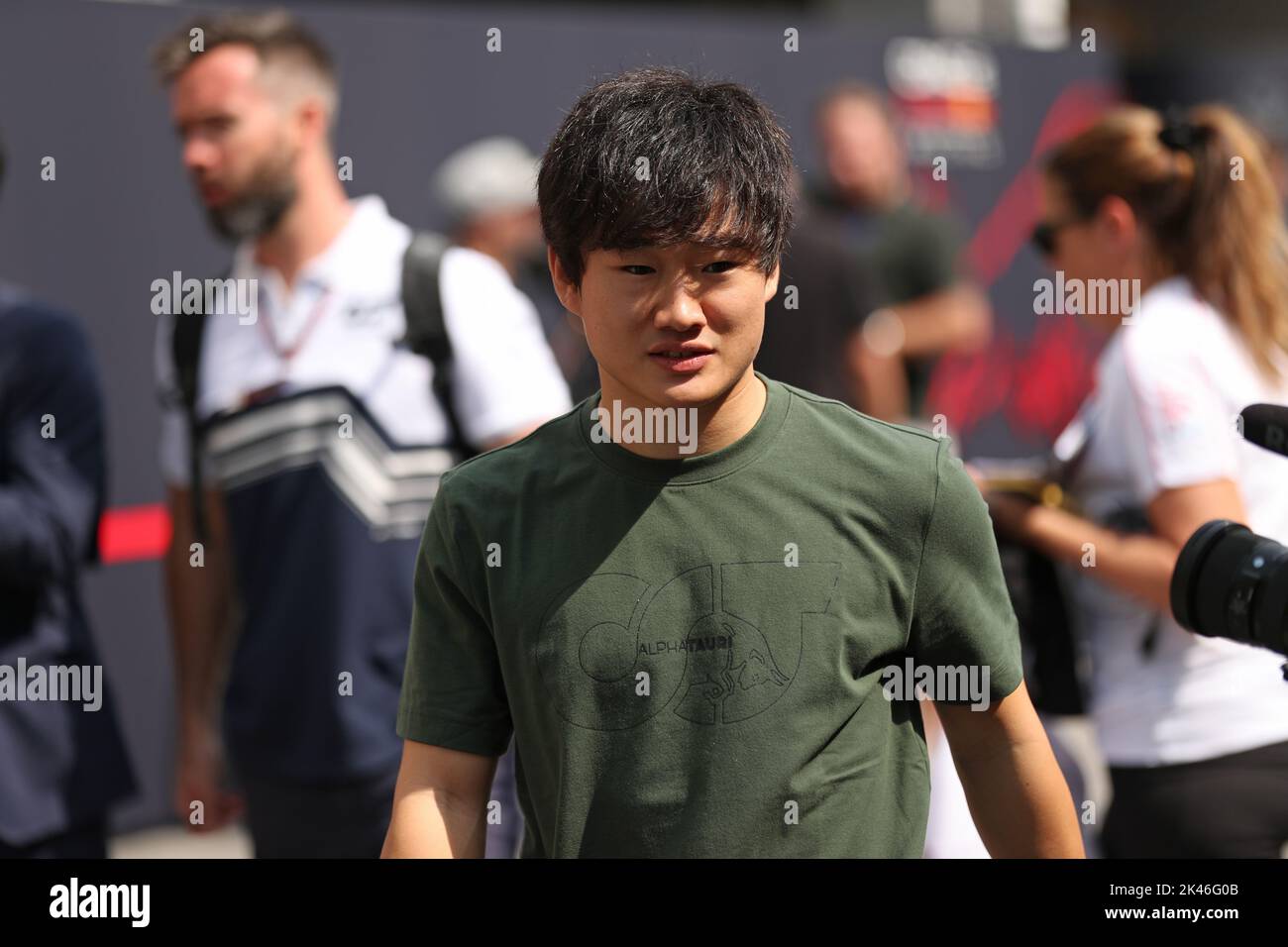 30th 2022 settembre ; Marina Bay, Singapore, Gran Premio FIA di Formula 1: Giornata delle prove libere: Scuderia AlphaTauri, Yuki Tsunoda Foto Stock
