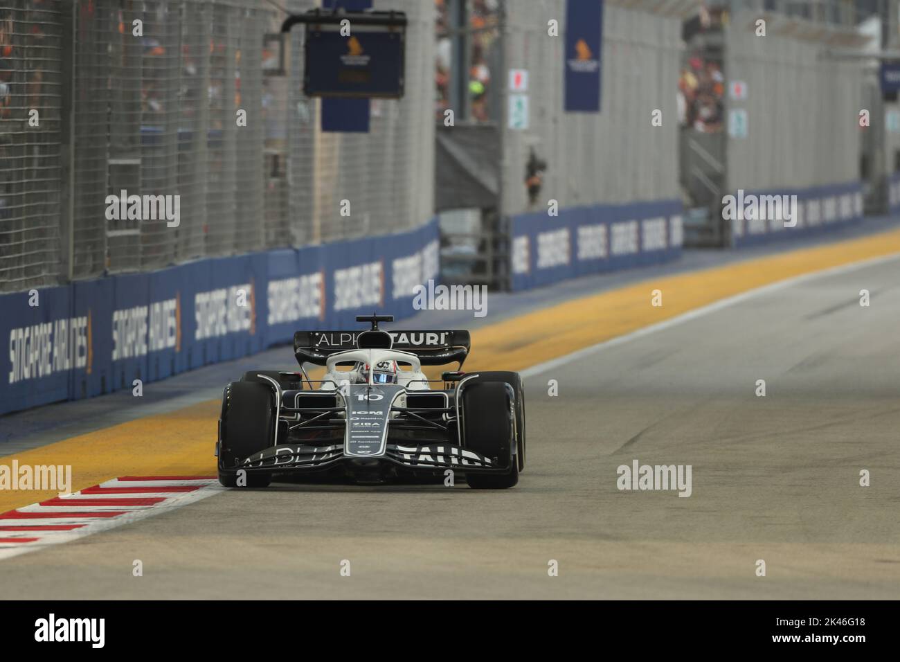 30th 2022 settembre ; Marina Bay, Singapore, Gran Premio FIA di Formula 1: Giornata delle prove libere: Scuderia AlphaTauri, Pierre Gasly Foto Stock