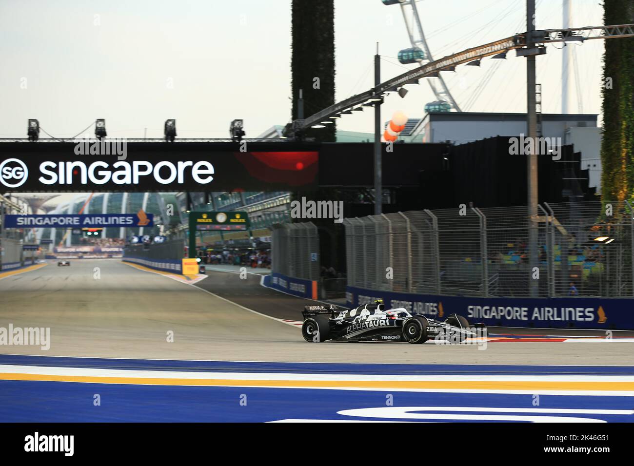 30th 2022 settembre ; Marina Bay, Singapore, Gran Premio FIA di Formula 1: Giornata delle prove libere: Scuderia AlphaTauri, Yuki Tsunoda Foto Stock