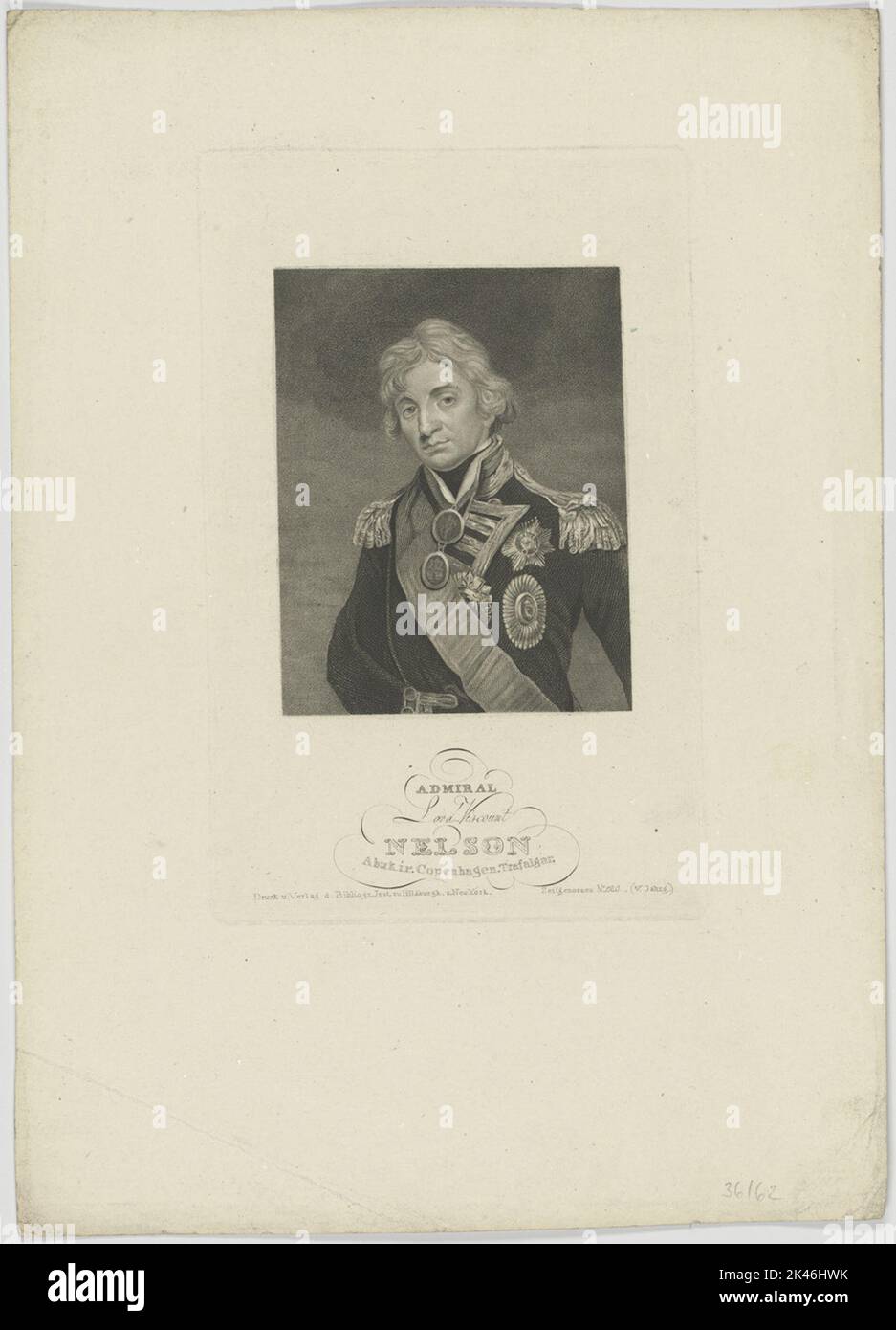 Ritratto dell'Ammiraglio Lord Visconte Nelson Foto Stock