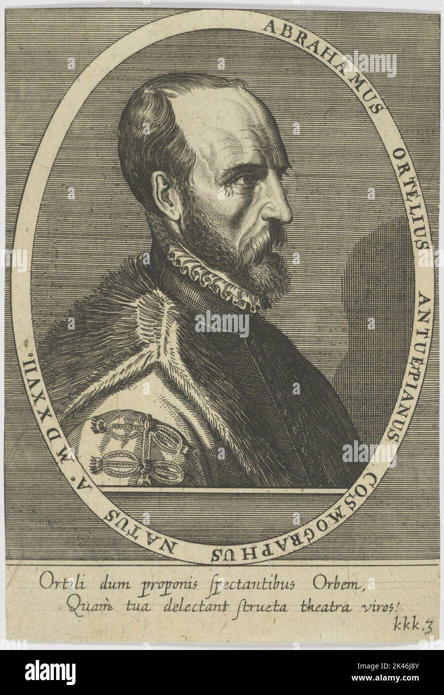 Bildnis des Abraham Ortelius Foto Stock