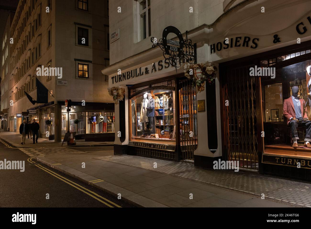 Turnbull & Asser, negozio di punta su Jermyn Street, personal shirtmaker King Charles III, costruttore di shirtmaker personalizzato fondato nel 1885, Londra, Regno Unito Foto Stock