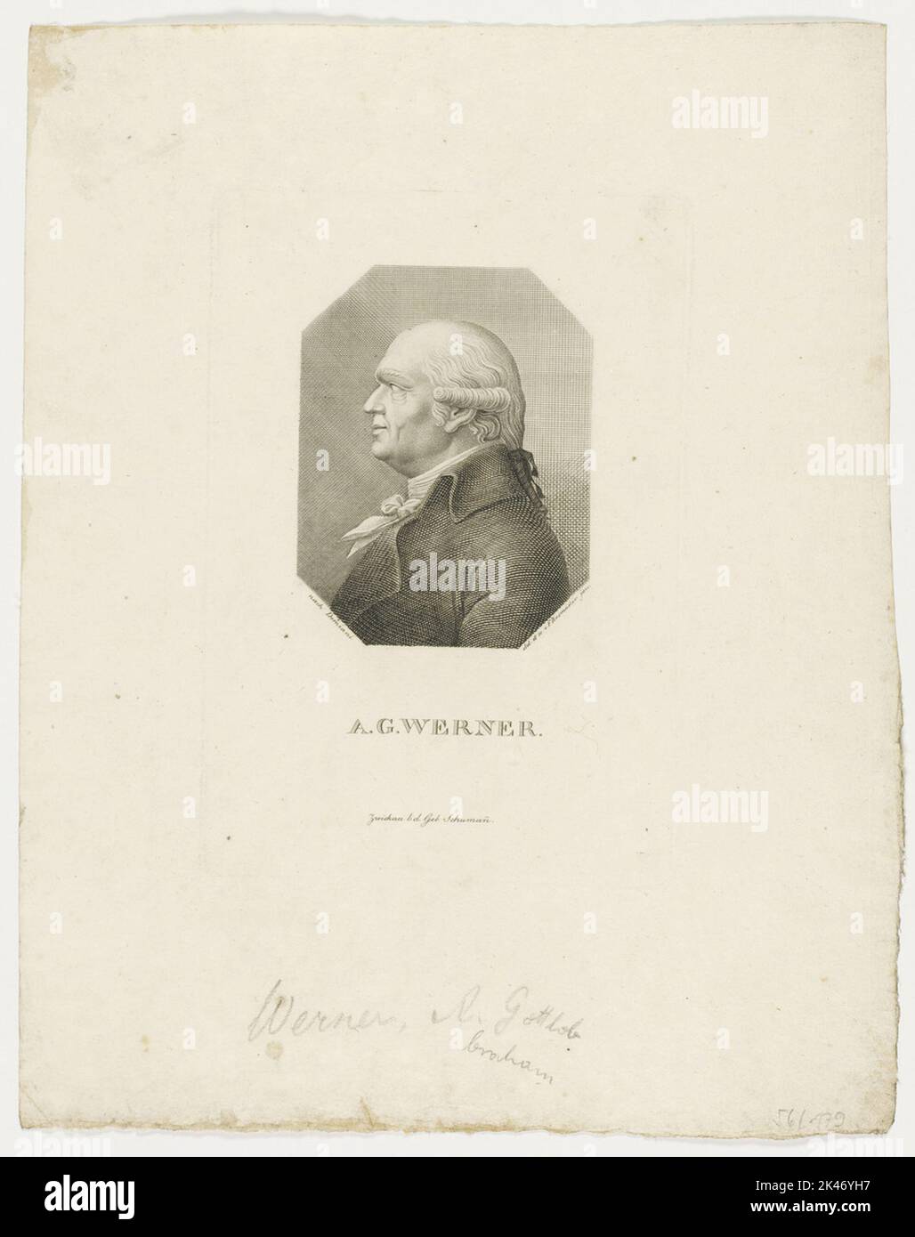 Ritratto di A. G. Werner Foto Stock