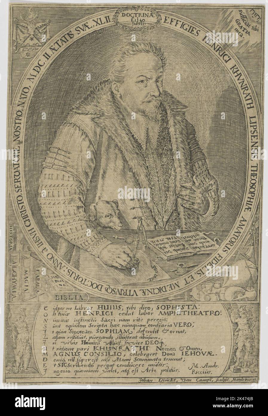 Ritratto dei Khvnrath di HenricVs Foto Stock
