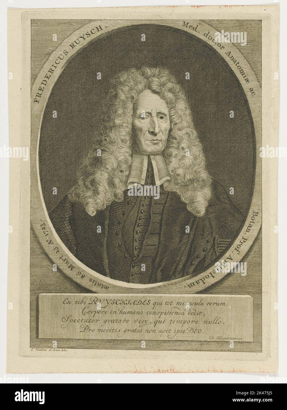 Bildnis des Frederick Ruysch Foto Stock