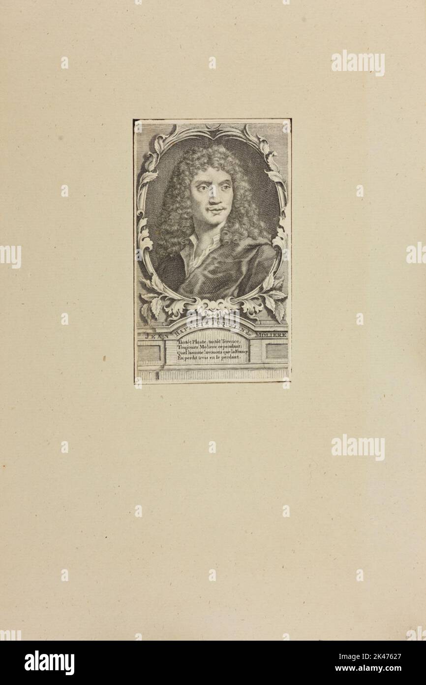 Ritratto del Jean Baptiste Poquelin de Moliere Foto Stock
