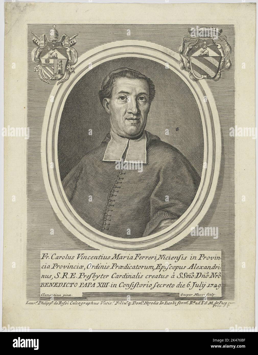 Bildnis des Charles Vincent Mary Ferreri Foto Stock