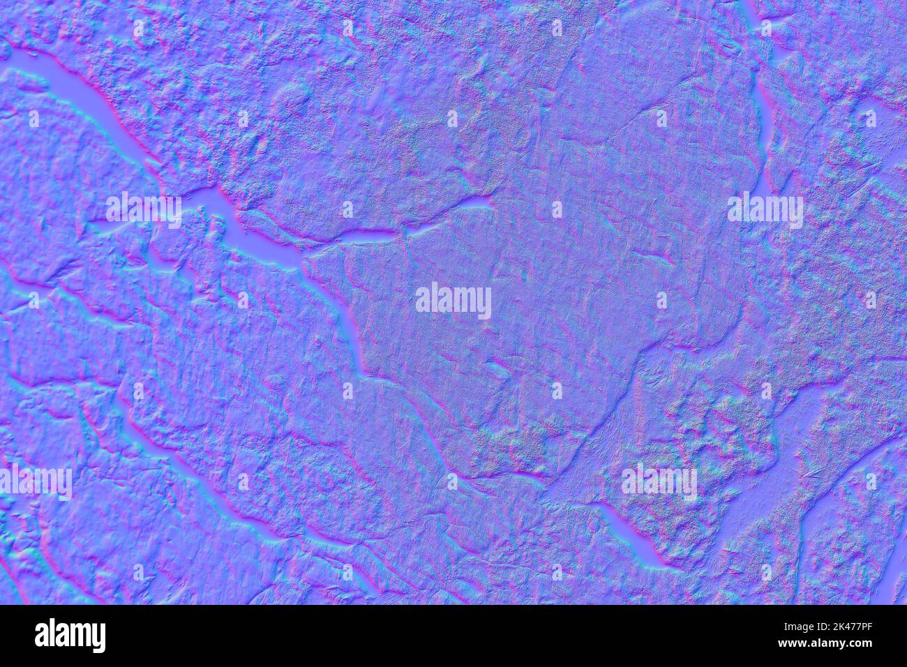 Roccia di montagna nella mappa normale Foto Stock