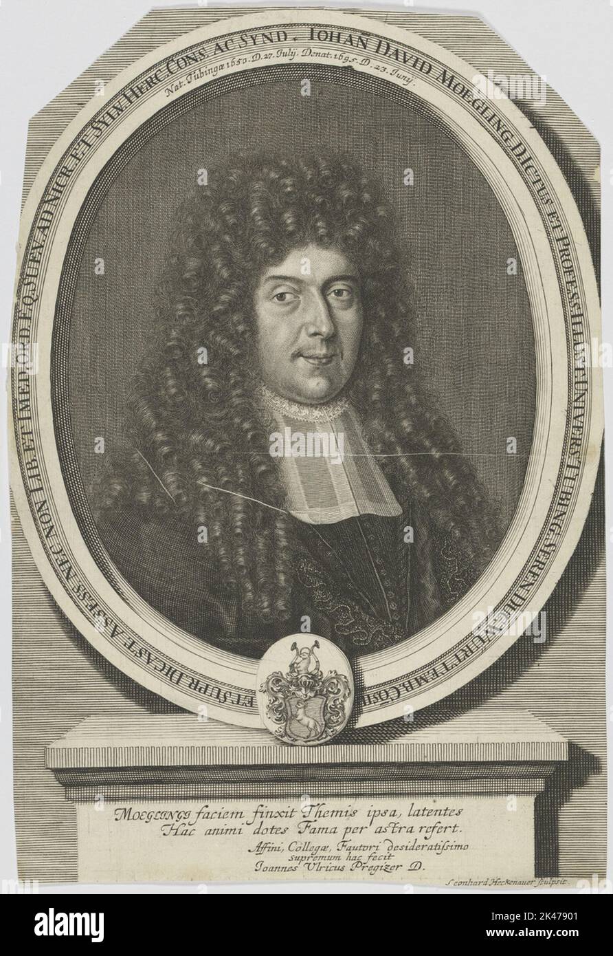 Ritratto di Iohan David Moegling Foto Stock