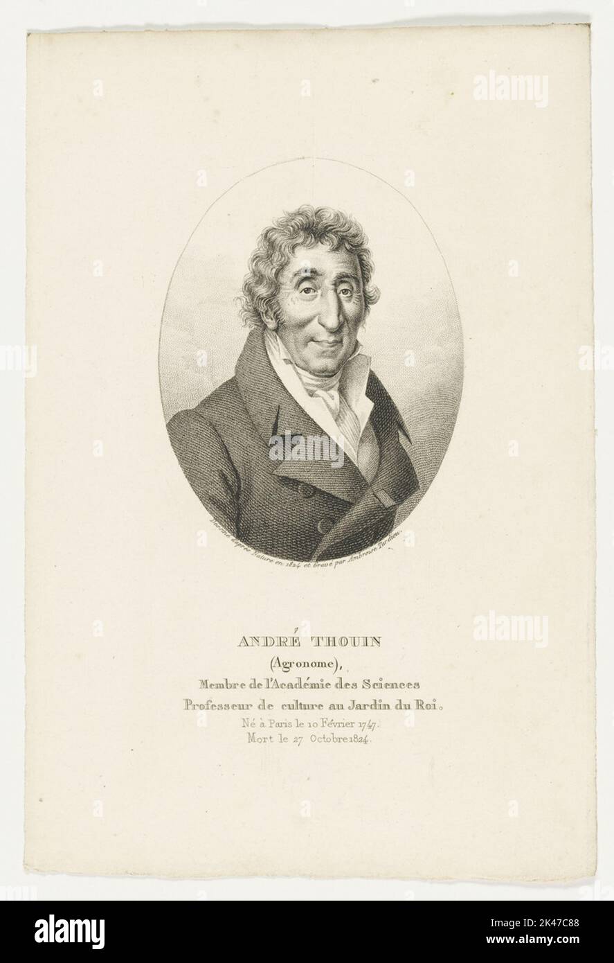 Bildnis di André Thouin Foto Stock