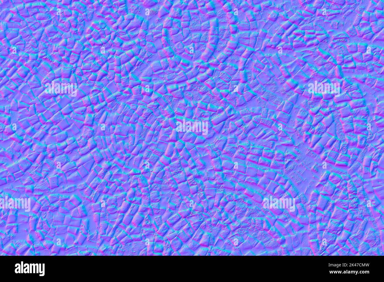 Sfondo mosaico nella mappa normale. 3D Illustrazione Foto Stock