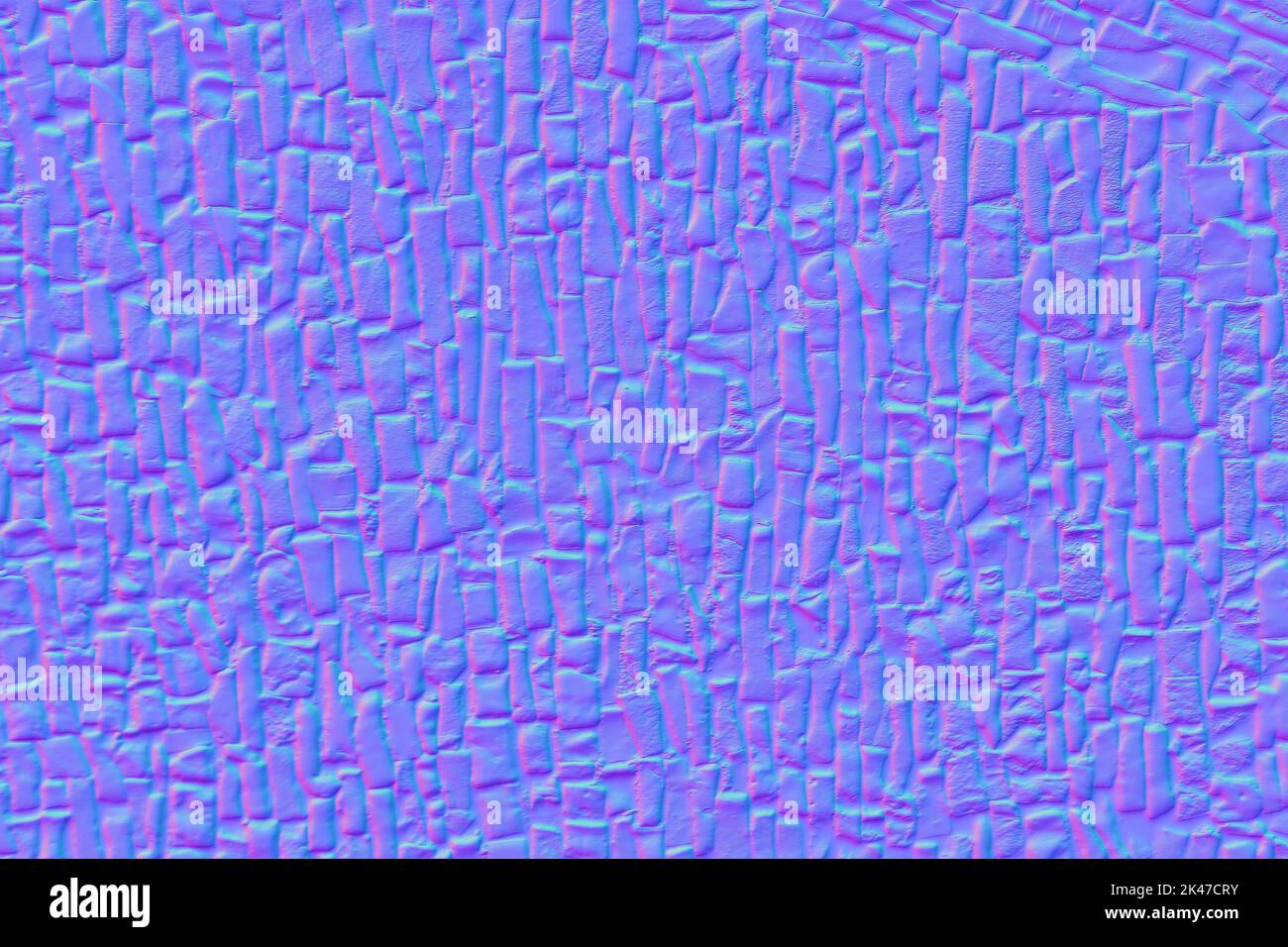 Sfondo mosaico nella mappa normale. 3D Illustrazione Foto Stock