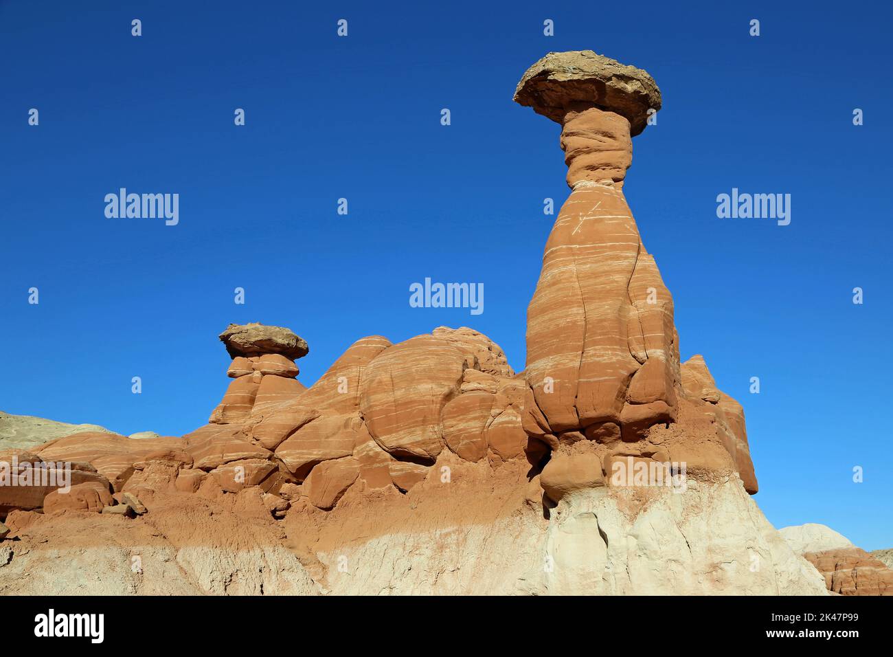 Hoodoos di roccia rossa - Grand Staircase Escalante National Monument, Utah Foto Stock