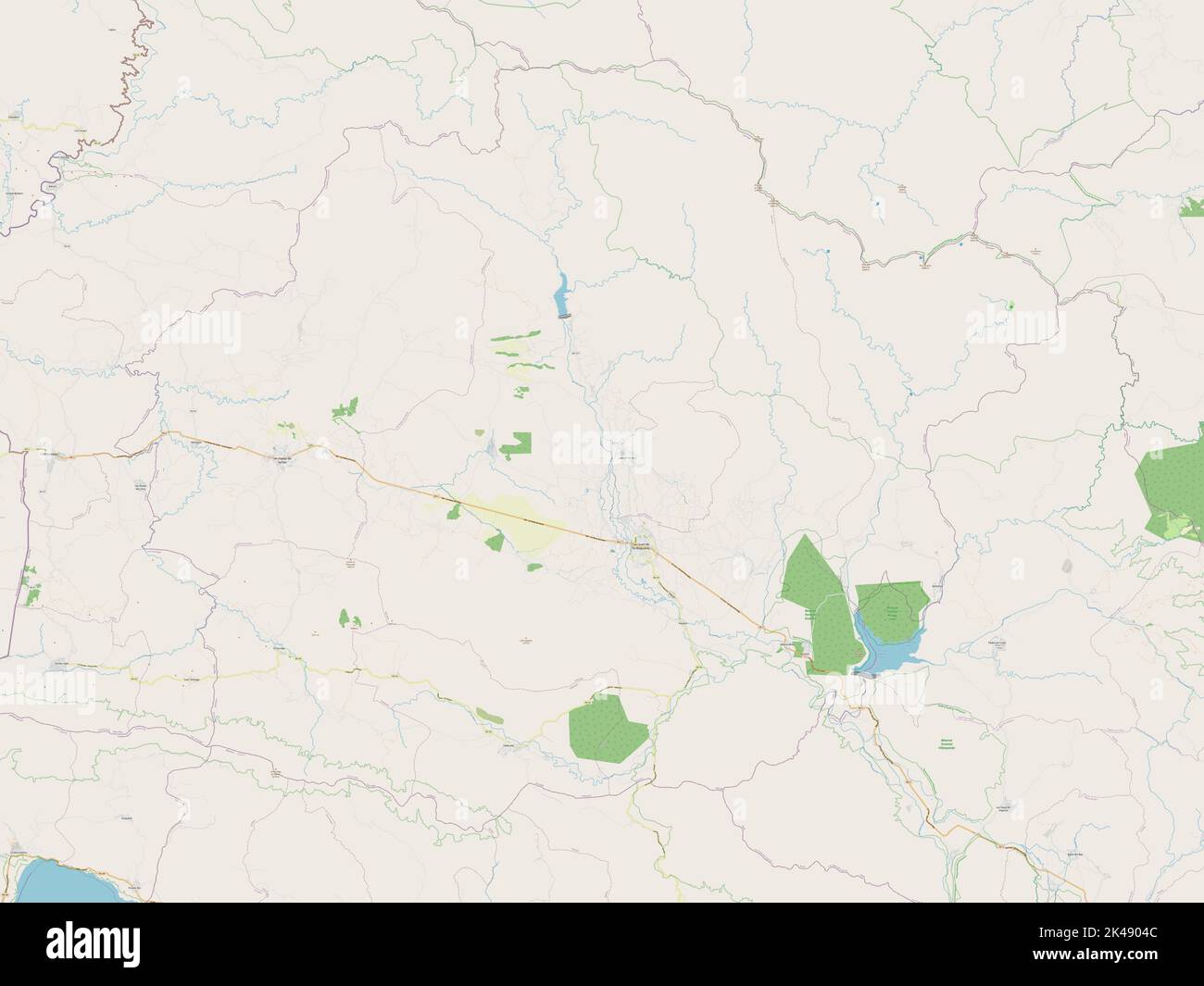 San Juan, provincia della Repubblica Dominicana. Aprire la mappa stradale Foto Stock