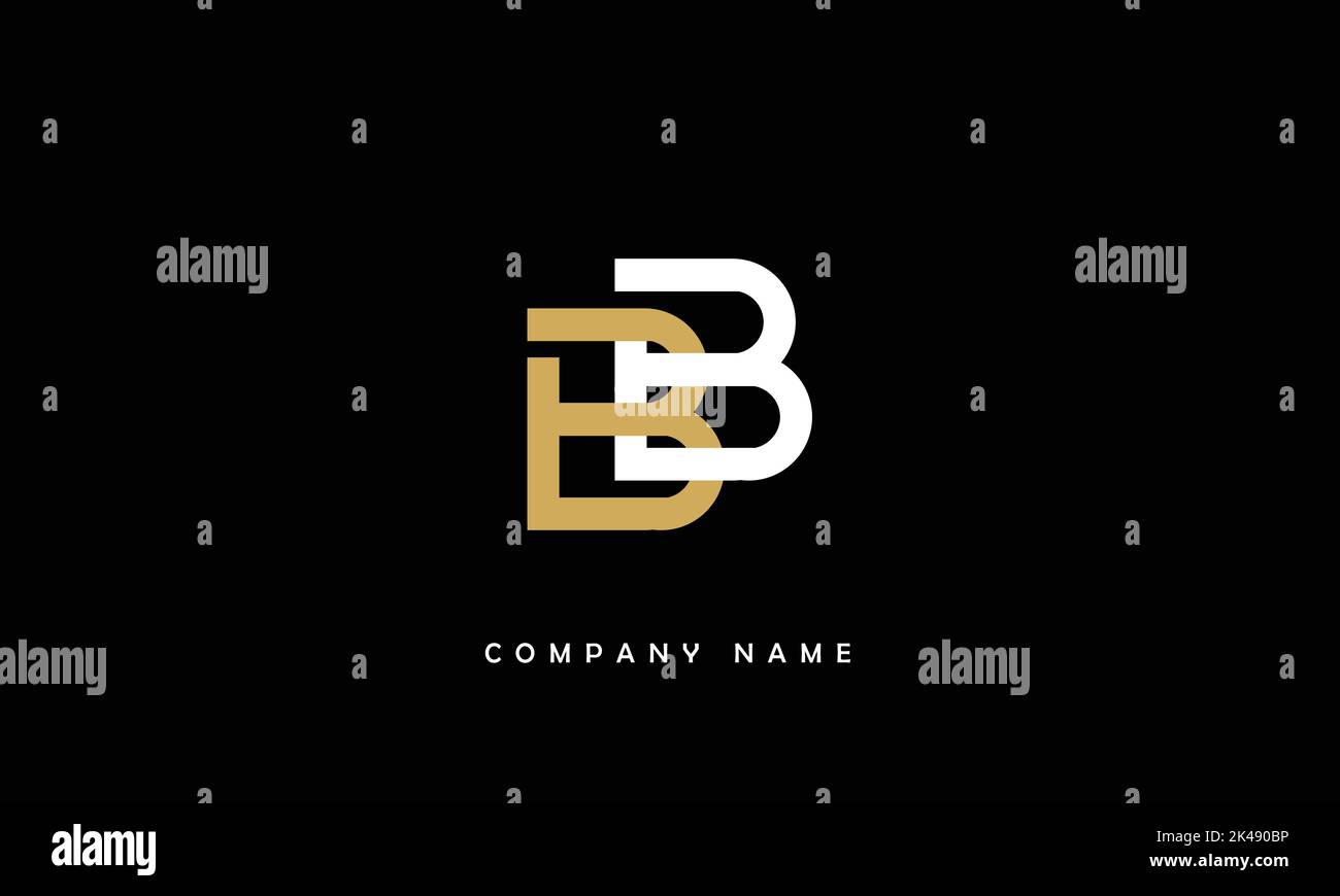 BB Abstract Letters Logo Monogrammo Illustrazione Vettoriale